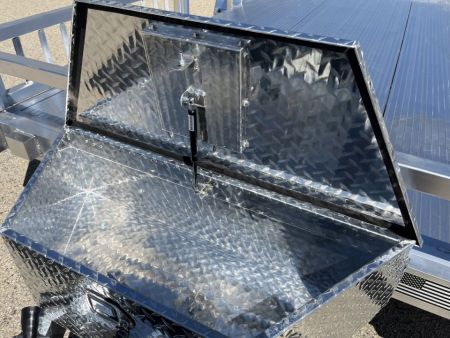 New 2027 Black Rhino Aluminum 81"x18' LST718A w/ Side Load Ramps, Toolbox & Bifold Gate (ATV / UTV / Side by Side) Utility Trailer
