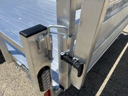 New 2027 Black Rhino Aluminum 81"x18' LST718A w/ Side Load Ramps, Toolbox & Bifold Gate (ATV / UTV / Side by Side) Utility Trailer