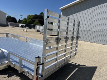 New 2027 Black Rhino Aluminum 81"x18' LST718A w/ Side Load Ramps, Toolbox & Bifold Gate (ATV / UTV / Side by Side) Utility Trailer