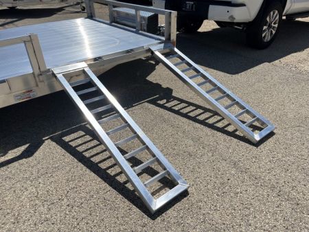 New 2027 Black Rhino Aluminum 81"x18' LST718A w/ Side Load Ramps, Toolbox & Bifold Gate (ATV / UTV / Side by Side) Utility Trailer