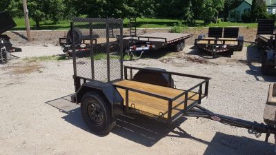 New 2026 MEB 4' x 6' Angle-Iron Utility Trailer with Ramp Gate