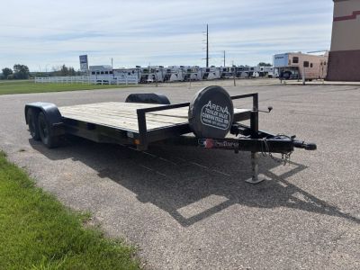 Used 2022 S&S Manufacturing 16' BP Car Hauler Flatbed Trailer