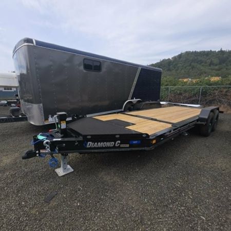 New SALE! SPLIT-TILT 2026 Diamond C HDT207 82X20 15500 GVWR WINCH ROLLER Equipment Trailer ONYX BLACK