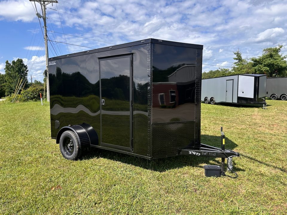 New 2026 6X10 -Enclosed Trailer -3500LB Single Axle -Black Poly - Blackout