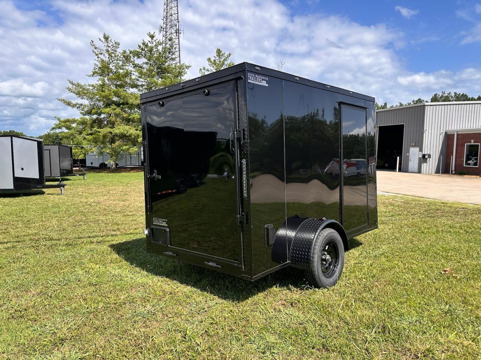 New 2026 6X10 -Enclosed Trailer -3500LB Single Axle -Black Poly - Blackout