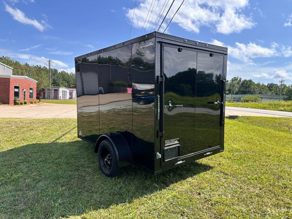 New 2026 6X10 -Enclosed Trailer -3500LB Single Axle -Black Poly - Blackout