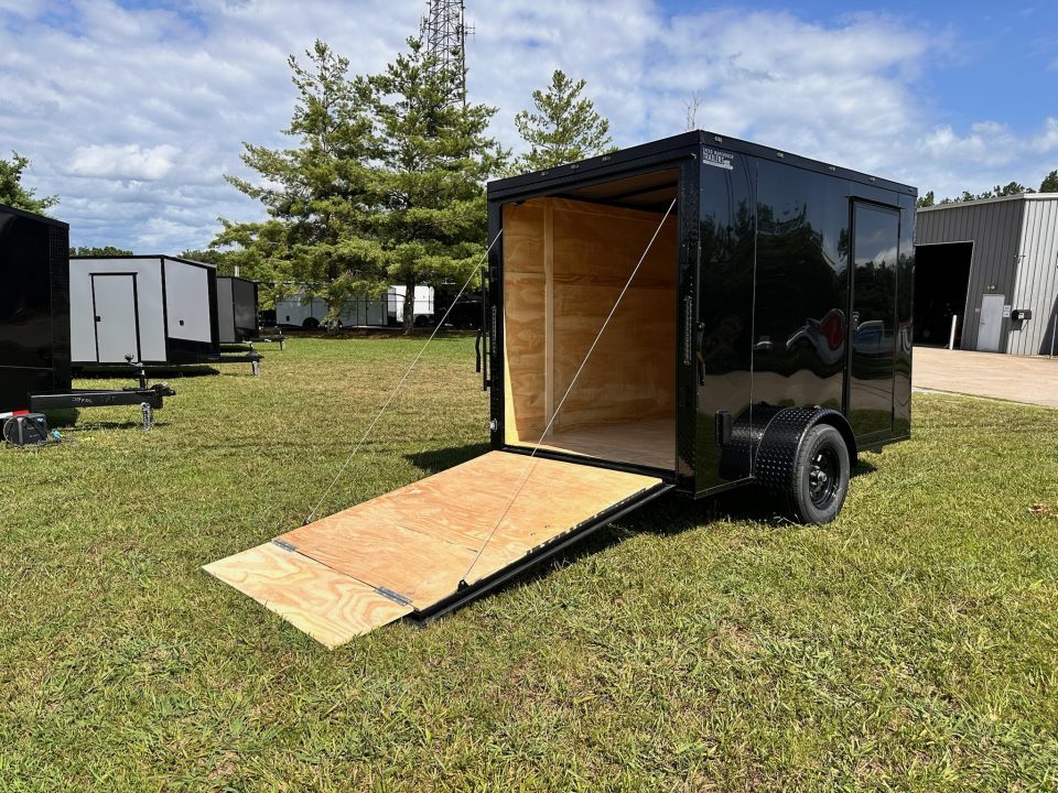 New 2026 6X10 -Enclosed Trailer -3500LB Single Axle -Black Poly - Blackout