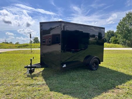 New 2026 6X10 -Enclosed Trailer -3500LB Single Axle -Black Poly - Blackout