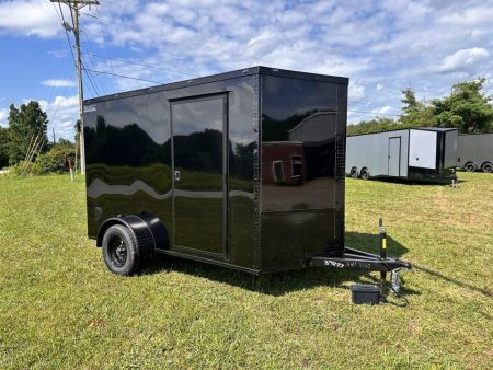 New 2026 6X10 -Enclosed Trailer -3500LB Single Axle -Black Poly - Blackout