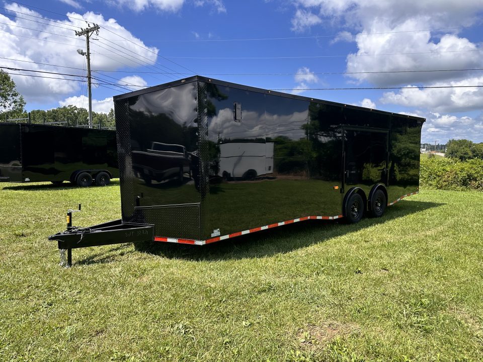 New 2026 8.5x28 Car Hauler 7000lb Spread Torsion - Full Escape Door-Removable Fender Car Hauler