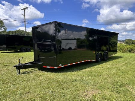 New 2026 8.5x28 Car Hauler 7000lb Spread Torsion - Full Escape Door-Removable Fender Car Hauler