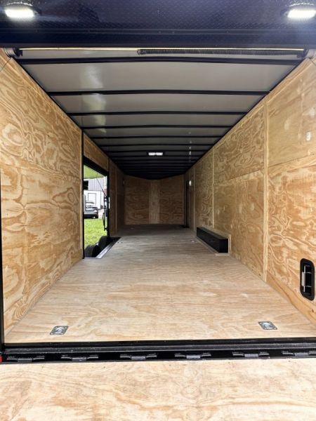 New 2026 8.5x28 Car Hauler 7000lb Spread Torsion - Full Escape Door-Removable Fender Car Hauler