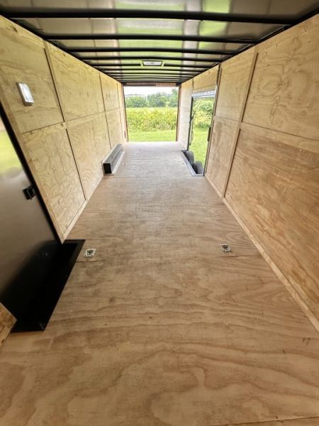 New 2026 8.5x28 Car Hauler 7000lb Spread Torsion - Full Escape Door-Removable Fender Car Hauler