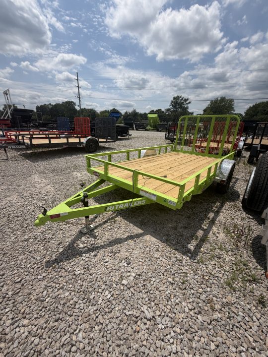 New 2027 PJ Trailers U7121 Utility Trailer 77X12 SA STRAIGHT DECK (GVW:2995) SLIME GREEN