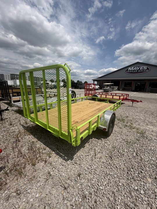 New 2027 PJ Trailers U7121 Utility Trailer 77X12 SA STRAIGHT DECK (GVW:2995) SLIME GREEN