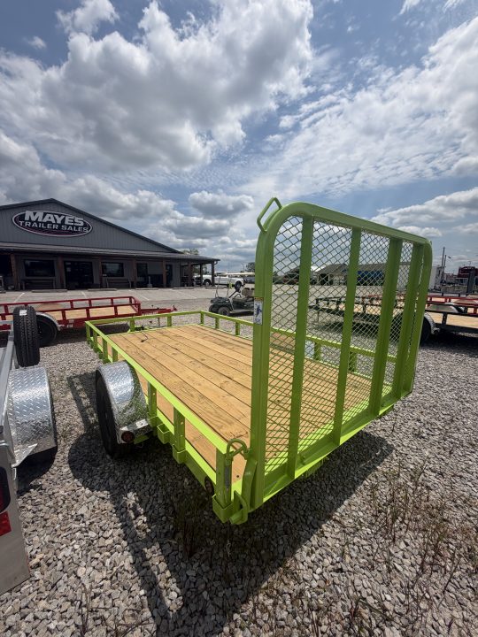New 2027 PJ Trailers U7121 Utility Trailer 77X12 SA STRAIGHT DECK (GVW:2995) SLIME GREEN