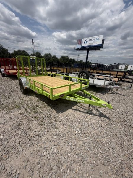 New 2027 PJ Trailers U7121 Utility Trailer 77X12 SA STRAIGHT DECK (GVW:2995) SLIME GREEN