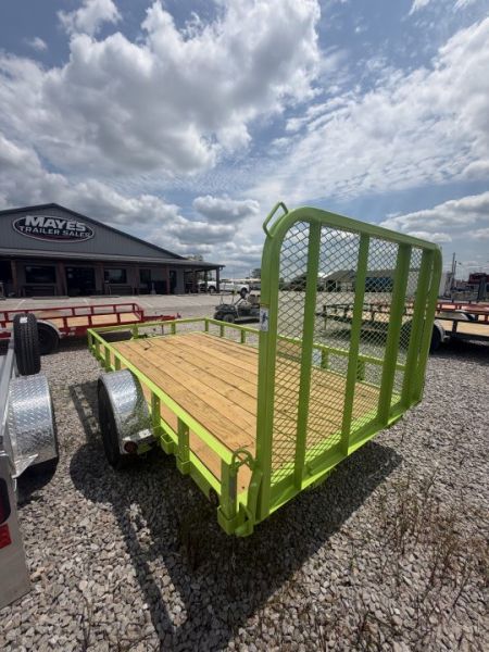 New 2027 PJ Trailers U7121 Utility Trailer 77X12 SA STRAIGHT DECK (GVW:2995) SLIME GREEN