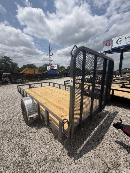 New 2027 PJ Trailers U7121 Utility Trailer 72X12 SA STRAIGHT DECK (GVW:2990) GRAY