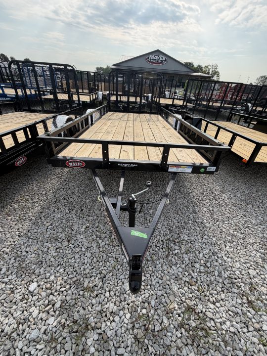 New 2027 PJ TRAILER UTILITY U8141 83X14 SA STRAIGHT DECK W/ ATV RAMPS (GVW:2995) BLACK