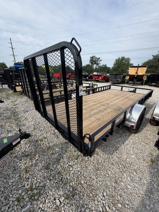 New 2027 PJ TRAILER UTILITY U8141 83X14 SA STRAIGHT DECK W/ ATV RAMPS (GVW:2995) BLACK