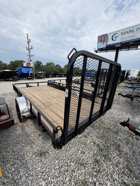 New 2027 PJ TRAILER UTILITY U8141 83X14 SA STRAIGHT DECK W/ ATV RAMPS (GVW:2995) BLACK