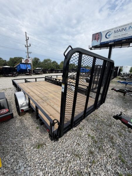 New 2027 PJ TRAILER UTILITY U8141 83X14 SA STRAIGHT DECK W/ ATV RAMPS (GVW:2995) BLACK