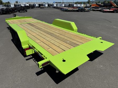 New 2026 Midsota 7x22 Split Tilt HD Equipment Trailer SAFETY GREEN 17.6K GVWR