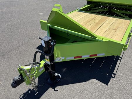 New 2026 Midsota 7x22 Split Tilt HD Equipment Trailer SAFETY GREEN 17.6K GVWR