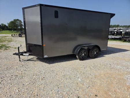 New 2027 Rock Solid 7X14 TANDEM 7K CARGO W/SPOILER KIT LOAD LIGHTS ALUMINUM WHEELS & SCREWLESS 080 EXTERIOR