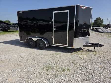 New 2026 H&H 7X14 TANDEM 7K CARGO W/ 7' HEIGHT SCREWLESS EXTERIOR & REAR RAMP DOOR