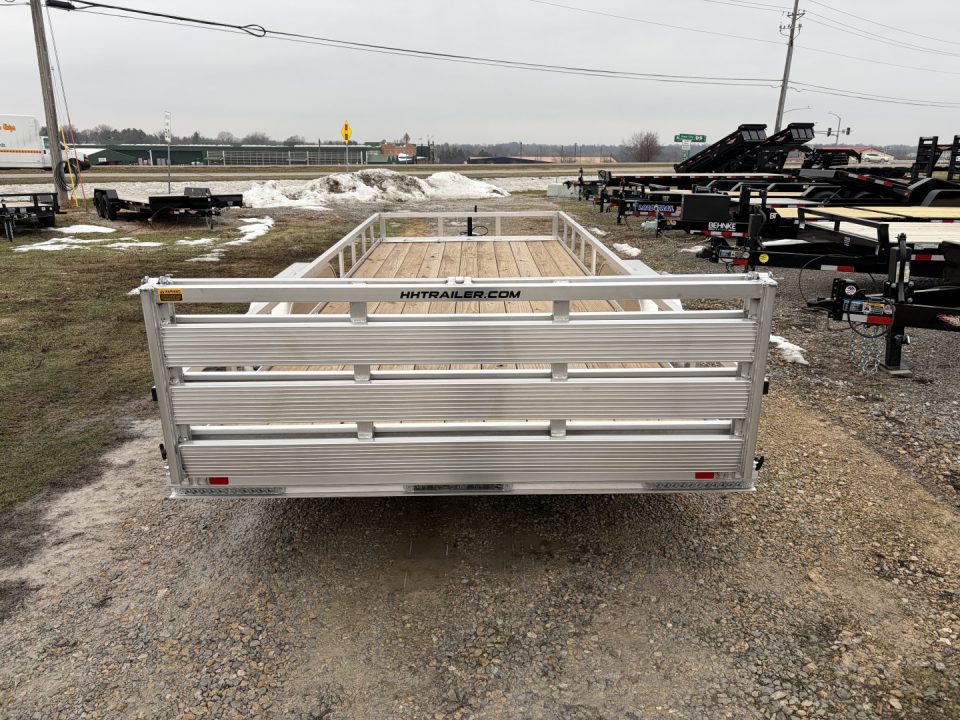 New 2026 H&H Trailers 82X20 Aluminum Rail Side Utility Tandem