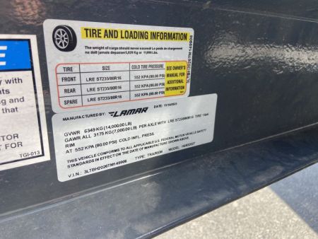 New Lamar 83"X20' H6 - 14K Equipment Trailer