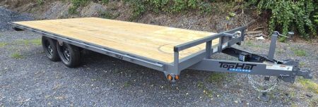 New 2026 Top Hat Trailers 8X18 Deckover Trailer 7K GVWR