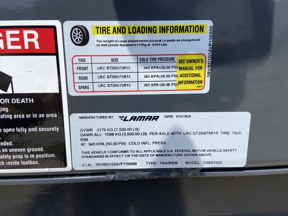 New Lamar 60"X10' Mini Dump Trailer 7K