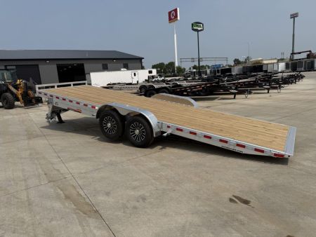 New NEW 2026 H&H Speedloader ALUMINUM 24’ POWER Hyd Jack TILTbed flatbed Trailer 2-7000 lb axles =14K KEY FOB Remote