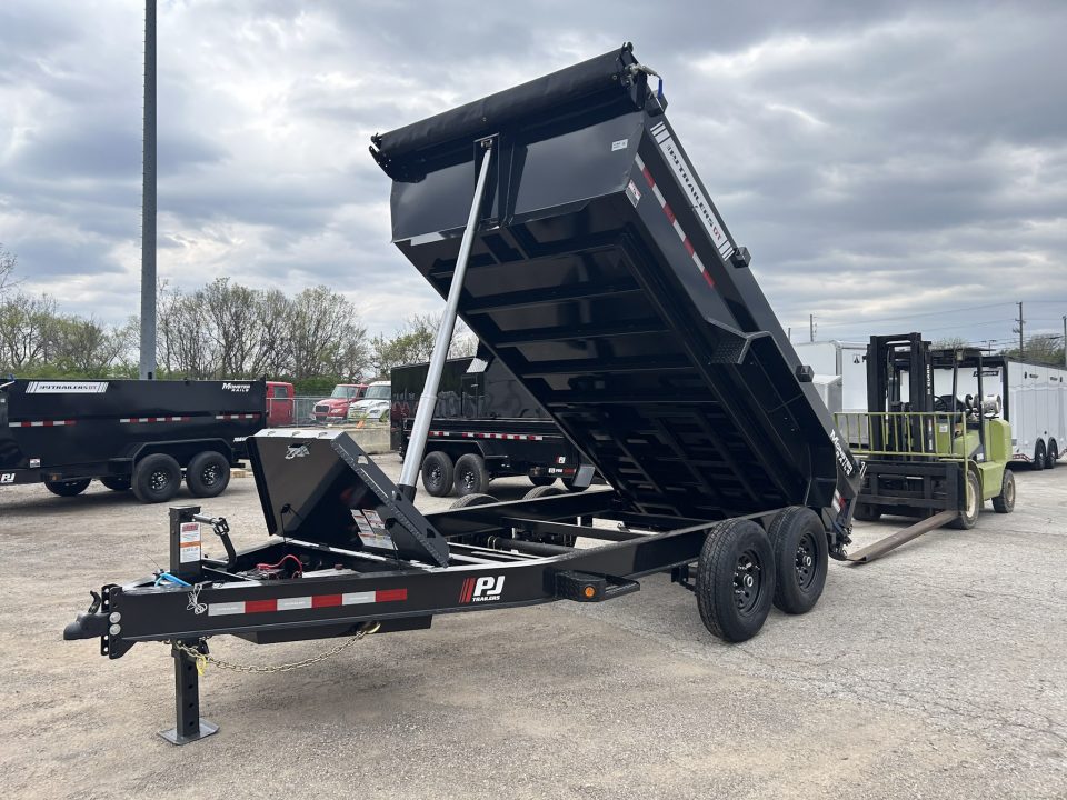 New 2026 PJ Trailers 7 X 14 FT LOW PRO TELESCOPIC DUMP TRAILER 15K GVWR