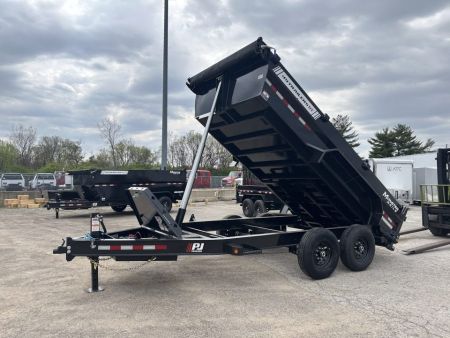 New 2026 PJ Trailers 7 X 14 FT LOW PRO TELESCOPIC DUMP TRAILER 15K GVWR