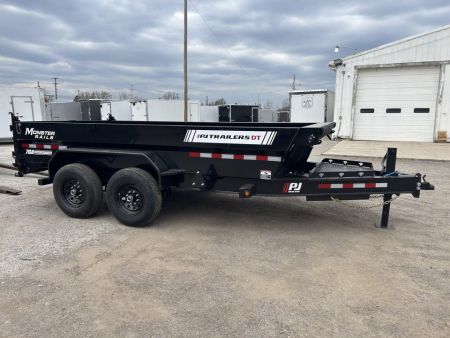 New 2026 PJ Trailers 7 X 14 FT LOW PRO TELESCOPIC DUMP TRAILER 15K GVWR