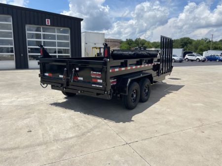 New Sure-Trac 7X16(12+6) HD Low Profile Scissor Dump Trailer 14K