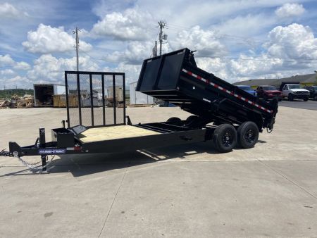 New Sure-Trac 7X16(12+6) HD Low Profile Scissor Dump Trailer 14K