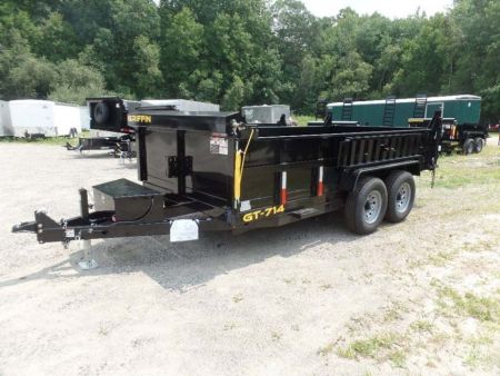 New 2025 Griffin Trailers 14 FT, Dump Trailer 7X14, 2 ft. sides , 14,000 lb. GVWR, Triple Frame, Ramps Dump Trailer