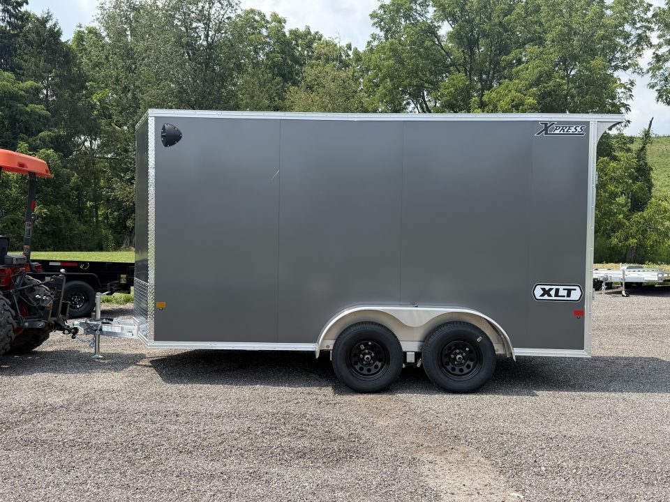 New 2026 High Country Xpress Trailers 7x14 XLT PRO Enclosed Trailer - Gray - w/ Ramp & Rear Spoiler - 7000# GVWR