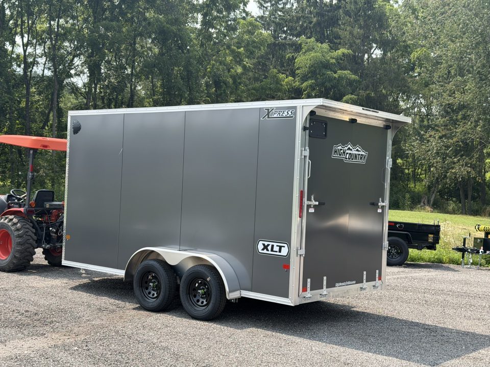 New 2026 High Country Xpress Trailers 7x14 XLT PRO Enclosed Trailer - Gray - w/ Ramp & Rear Spoiler - 7000# GVWR