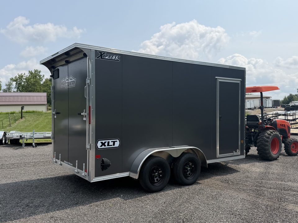 New 2026 High Country Xpress Trailers 7x14 XLT PRO Enclosed Trailer - Gray - w/ Ramp & Rear Spoiler - 7000# GVWR