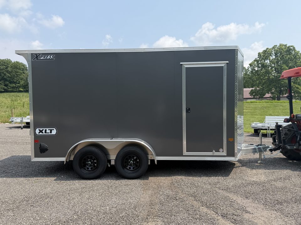 New 2026 High Country Xpress Trailers 7x14 XLT PRO Enclosed Trailer - Gray - w/ Ramp & Rear Spoiler - 7000# GVWR