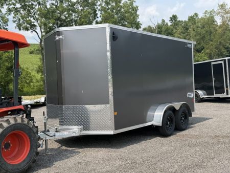 New 2026 High Country Xpress Trailers 7x14 XLT PRO Enclosed Trailer - Gray - w/ Ramp & Rear Spoiler - 7000# GVWR