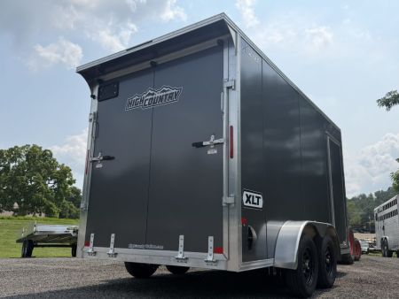 New 2026 High Country Xpress Trailers 7x14 XLT PRO Enclosed Trailer - Gray - w/ Ramp & Rear Spoiler - 7000# GVWR