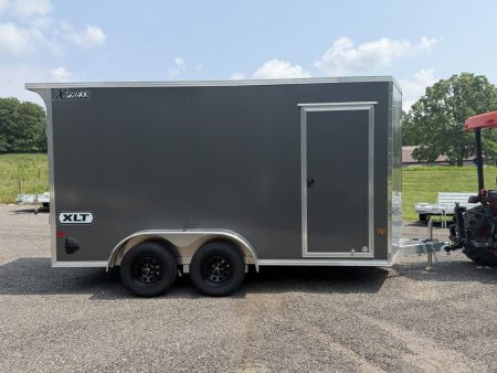 New 2026 High Country Xpress Trailers 7x14 XLT PRO Enclosed Trailer - Gray - w/ Ramp & Rear Spoiler - 7000# GVWR