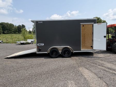 New 2026 High Country Xpress Trailers 7x14 XLT PRO Enclosed Trailer - Gray - w/ Ramp & Rear Spoiler - 7000# GVWR
